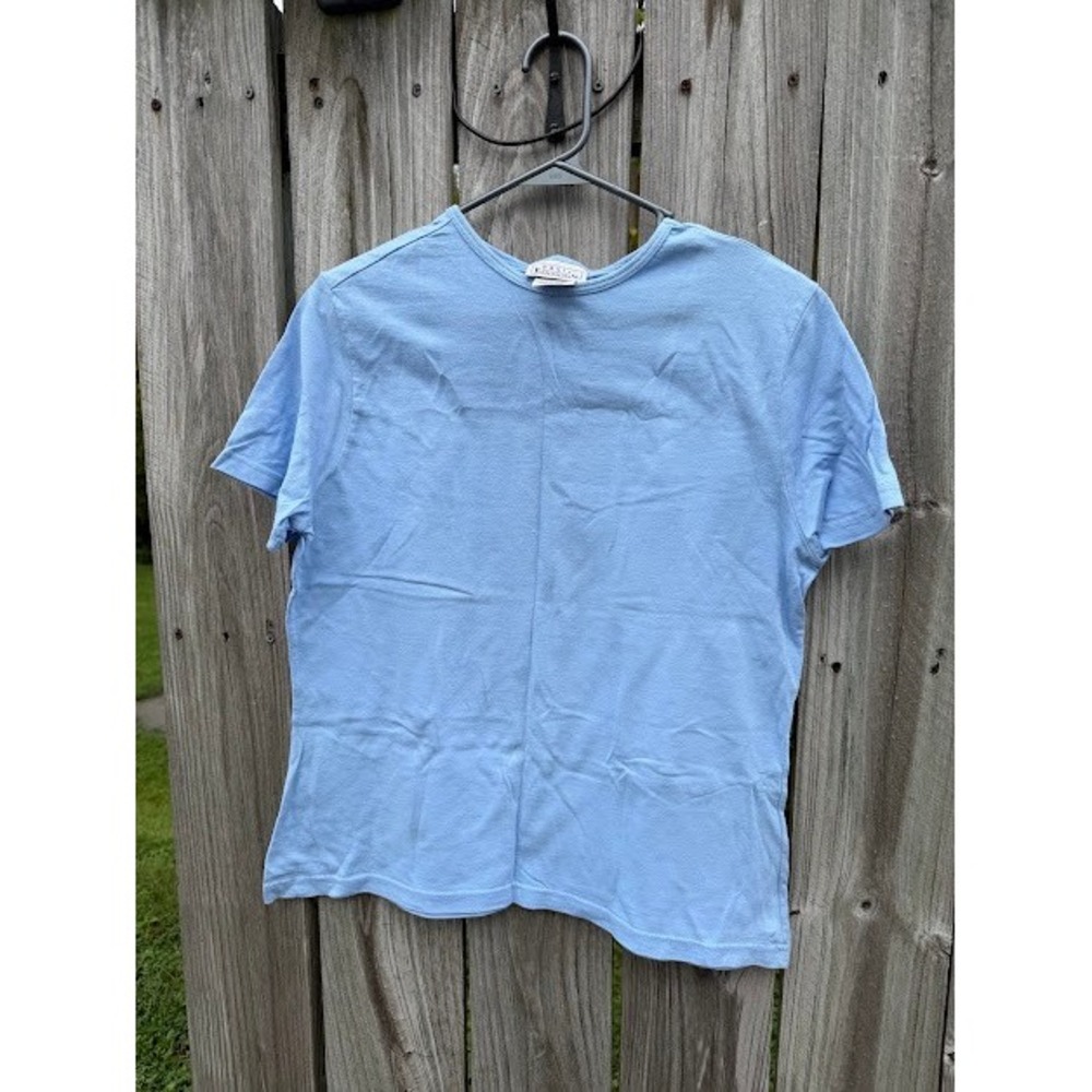 Basics Minimalist Basic Editions T-Shirt Medium Blue Short Sleeve Crewneck
